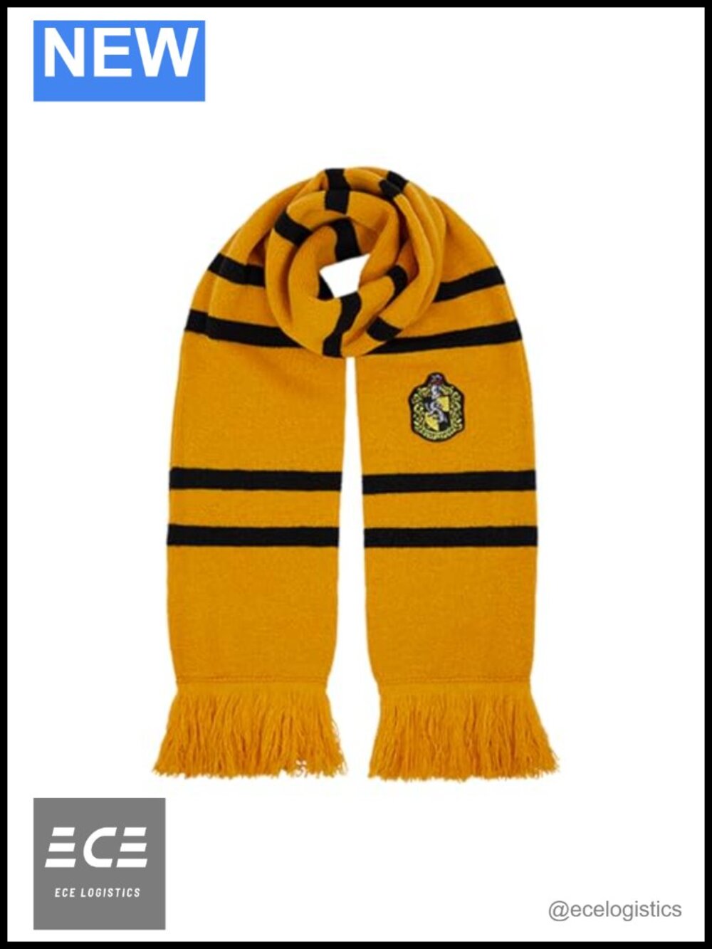Harry Potter Knitted Scarf Crest Design 66" x 7" 100% Acrylic Unisex